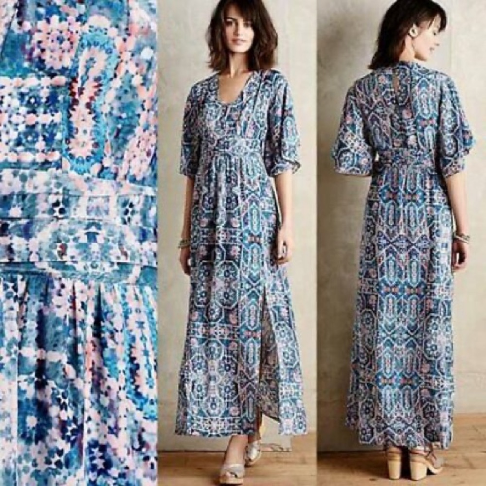 Anthropology 100% silk dress - never worn